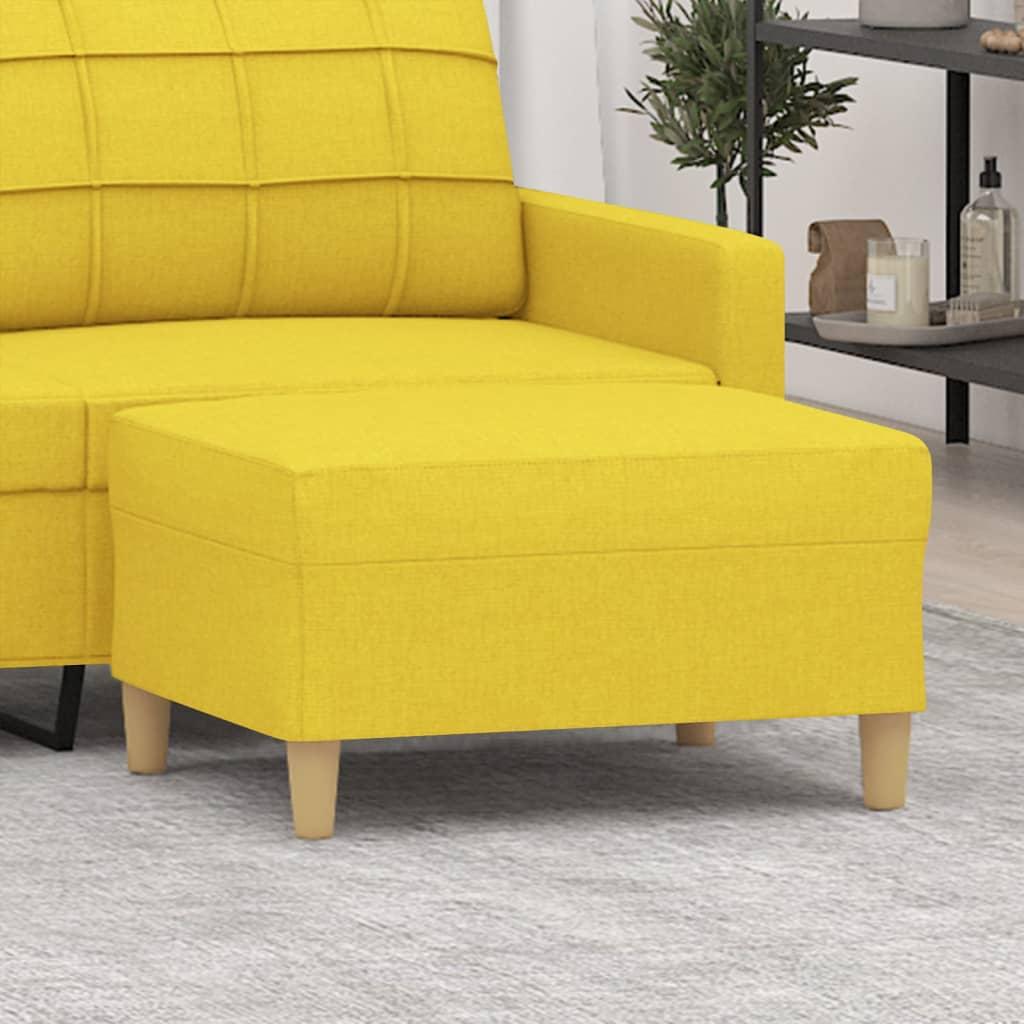 Fodskammel 70x55x41 cm stof lysegul