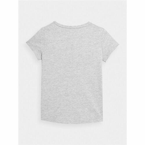 Børne Kortærmet T-shirt 4F JTSD001 Grå 8-9 år