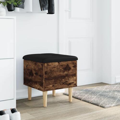 Skobænk 42x42x46 cm konstrueret træ røget egetræsfarve