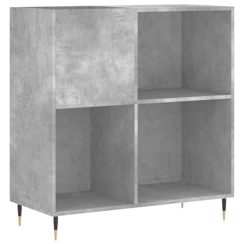 Vinylskab 84,5x38x89 cm konstrueret træ betongrå