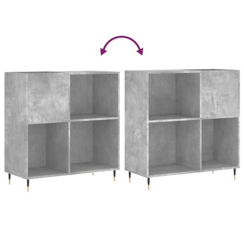 Vinylskab 84,5x38x89 cm konstrueret træ betongrå
