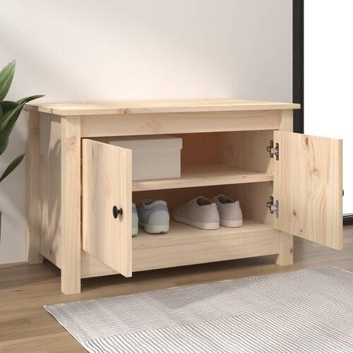 Skobænk 70x38x45,5 cm massivt fyrretræ