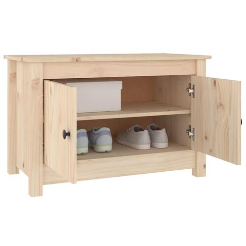 Skobænk 70x38x45,5 cm massivt fyrretræ