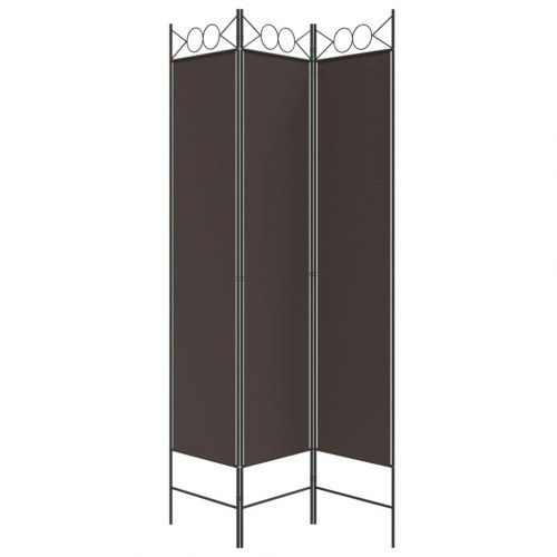 3-panels rumdeler 120 x 200 cm i stof - brun