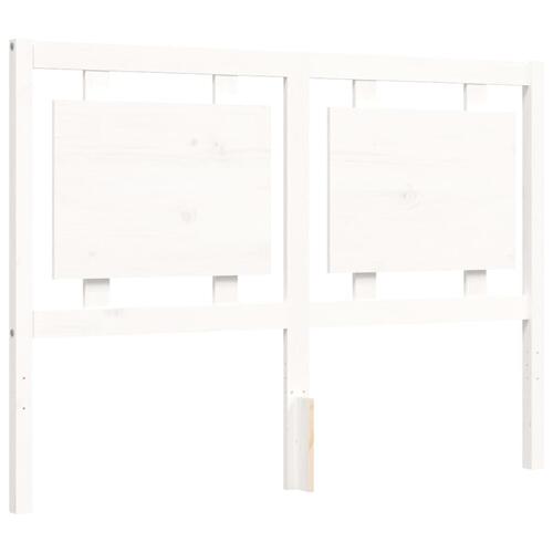 Sengeramme uden madras 120x200 cm massivt fyrretræ hvid