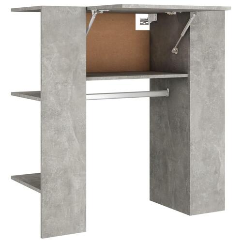 Entrémøbel 97,5x37x99 cm konstrueret træ betongrå