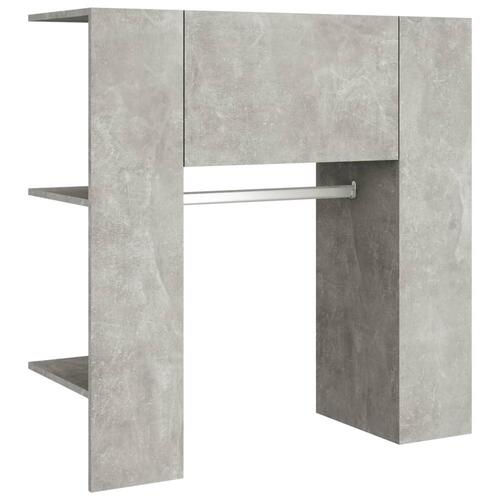 Entrémøbel 97,5x37x99 cm konstrueret træ betongrå