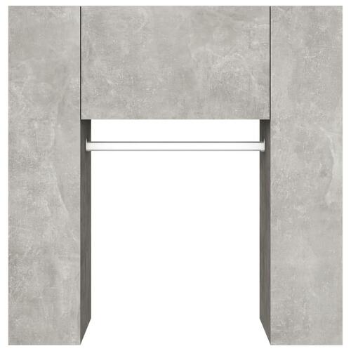 Entrémøbel 97,5x37x99 cm konstrueret træ betongrå