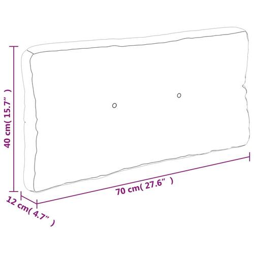 Pallehynde 70x40x12 cm stof bladmønster