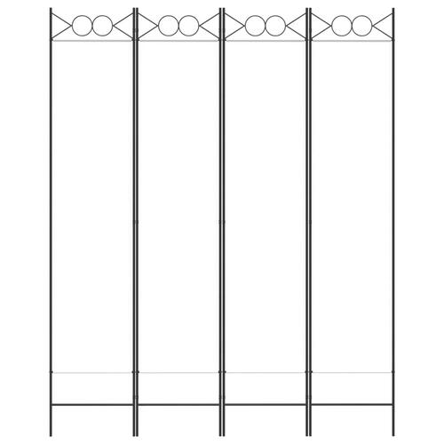 4-panels rumdeler 160x200 cm stof hvid