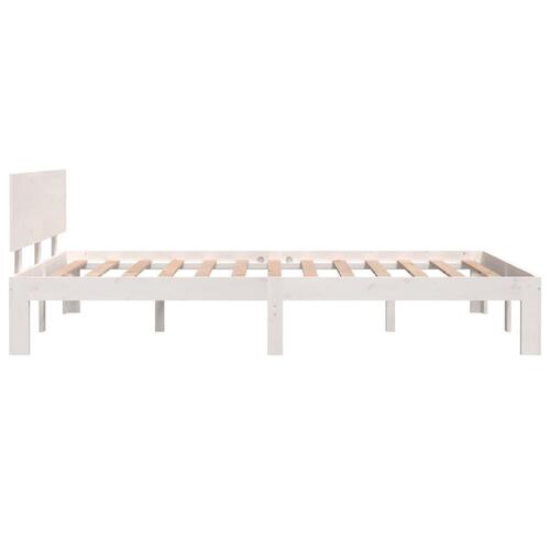 Sengeramme 120x200 cm massivt fyrretræ hvid
