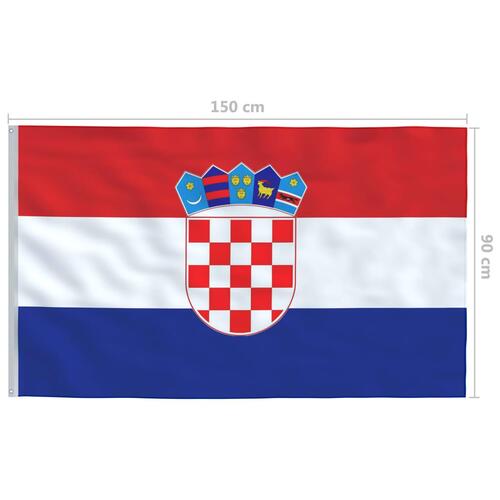 Kroatiens flag 90x150 cm