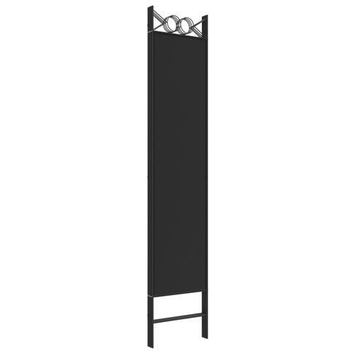 4-panels rumdeler 160x200 cm stof sort