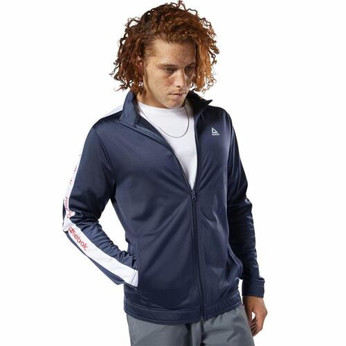 Sportsjakke til Mænd Reebok Essentials Linear Logo Mørkeblå M