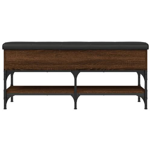 Skobænk 102x32x45 cm konstrueret træ brun egetræsfarve