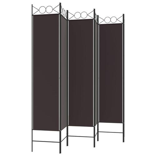 6-panels rumdeler 240x200 cm stof brun