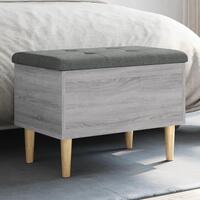 Skobænk 62x42x46 cm konstrueret træ grå sonoma-eg