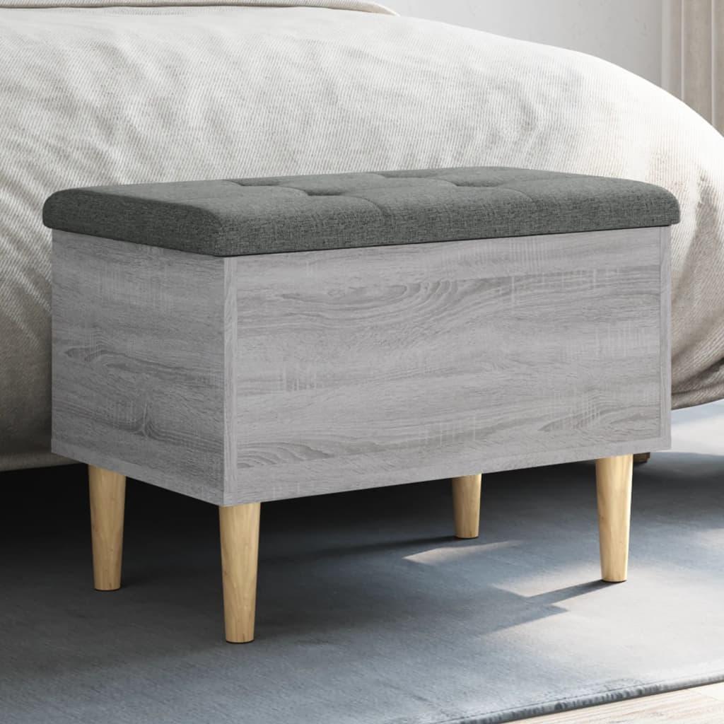 Skobænk 62x42x46 cm konstrueret træ grå sonoma-eg