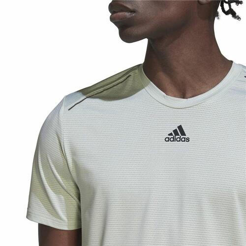 Kortærmet T-shirt til Mænd Adidas Hiit Lysegrøn S