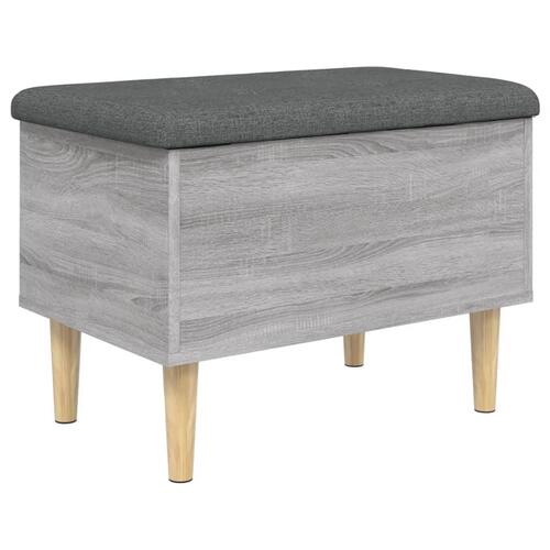 Skobænk 62x42x46 cm konstrueret træ grå sonoma-eg