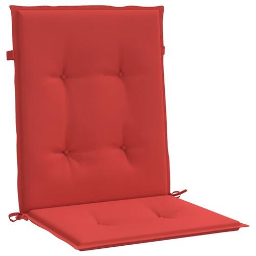 Stolehynde m. lav ryg 4 stk. 100x50x3 cm oxfordstof rød (OUTLET A)