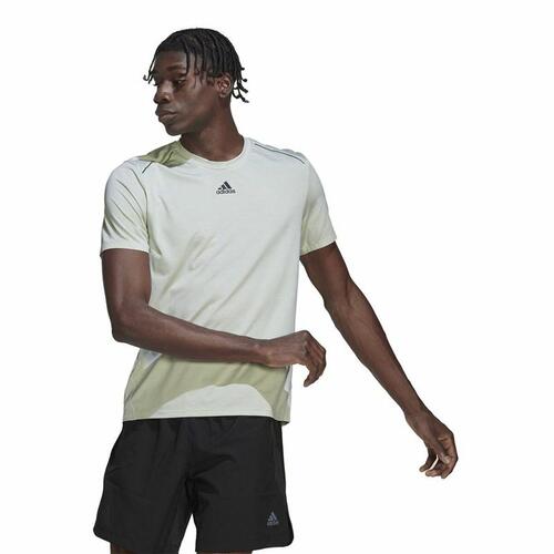 Kortærmet T-shirt til Mænd Adidas Hiit Lysegrøn S