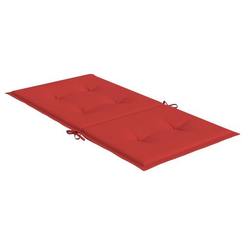 Stolehynde m. lav ryg 4 stk. 100x50x3 cm oxfordstof rød (OUTLET A)