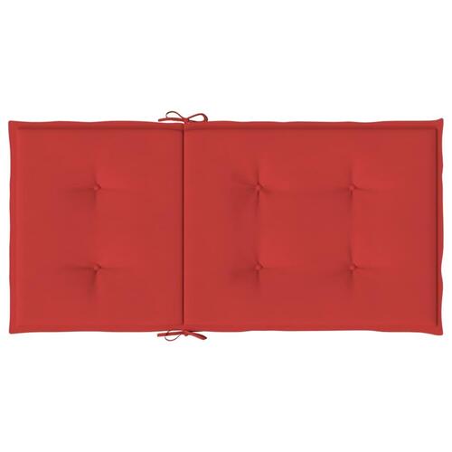 Stolehynde m. lav ryg 4 stk. 100x50x3 cm oxfordstof rød (OUTLET A)