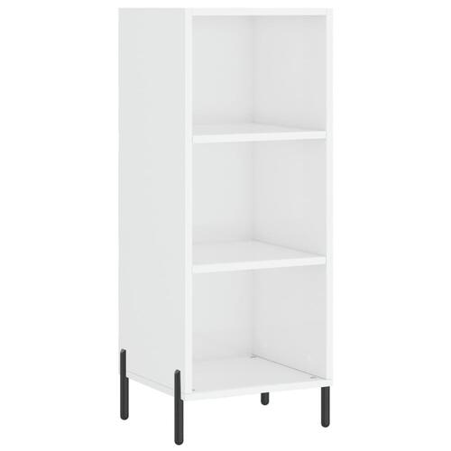 Skab 34,5x34x180 cm konstrueret træ hvid højglans