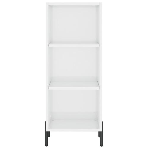 Skab 34,5x34x180 cm konstrueret træ hvid højglans