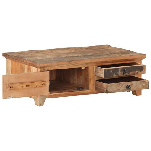 Sofabord 90x50x31 cm massivt genbrugstræ