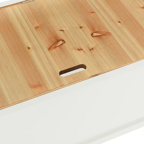 Opbevaringsbænk med ryglæn 107×45×75,5 cm - massivt fyrretræ, hvid