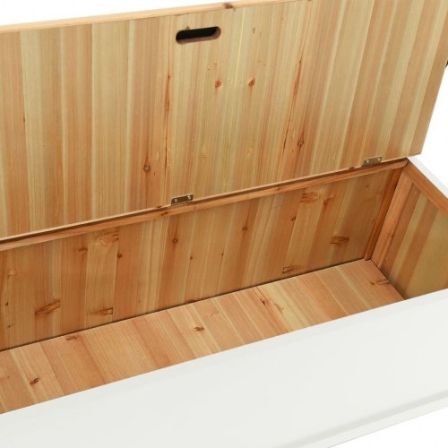 Opbevaringsbænk med ryglæn 107×45×75,5 cm - massivt fyrretræ, hvid