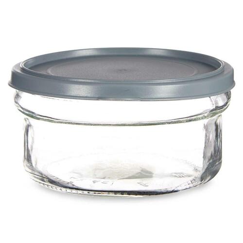 Rund madkasse med låg Grå Plastik 415 ml 12 x 6 x 12 cm (24 enheder)