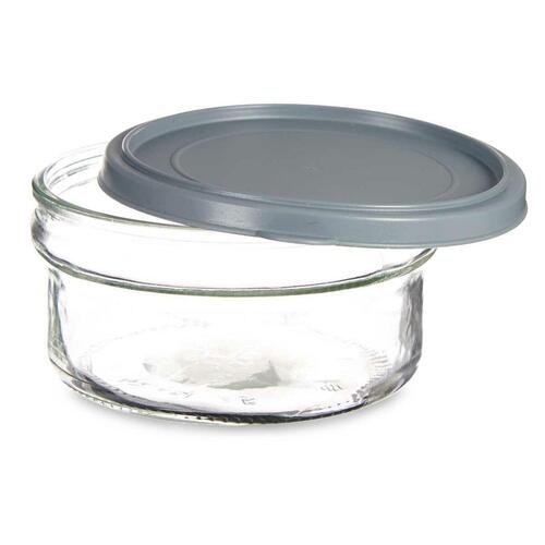 Rund madkasse med låg Grå Plastik 415 ml 12 x 6 x 12 cm (24 enheder)