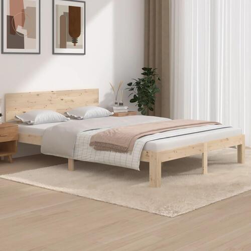 Sengeramme 140x200 cm massivt fyrretræ