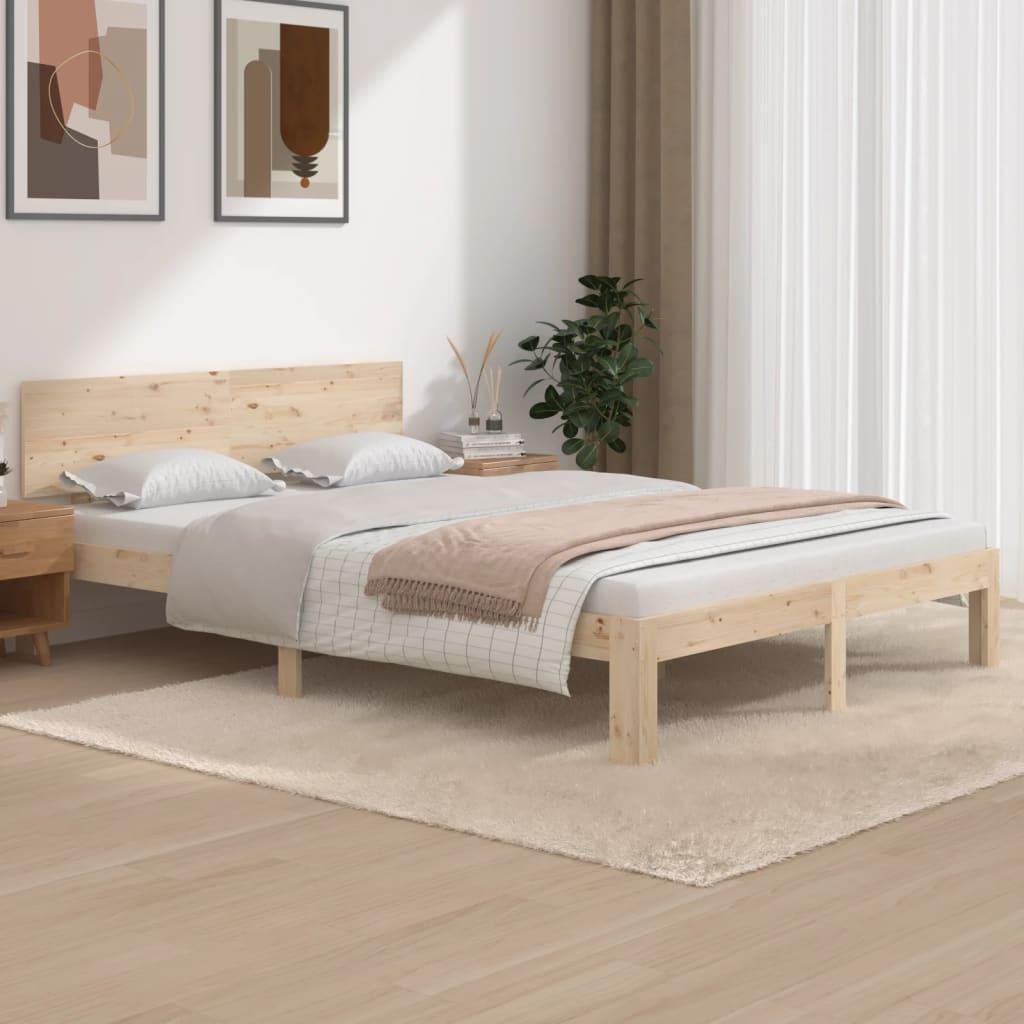 Sengeramme 140x200 cm massivt fyrretræ
