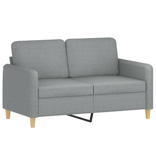 3 personers sofa med hynder stof lysegrå