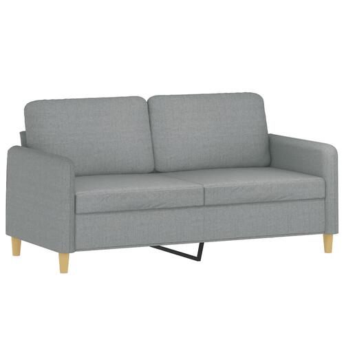 3 personers sofa med hynder stof lysegrå