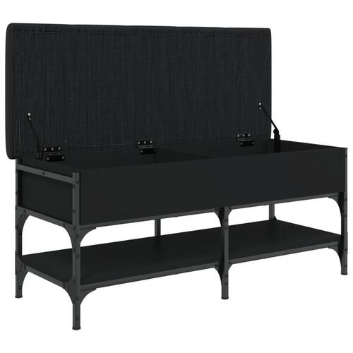 Skobænk 102x42x45 cm konstrueret træ sort