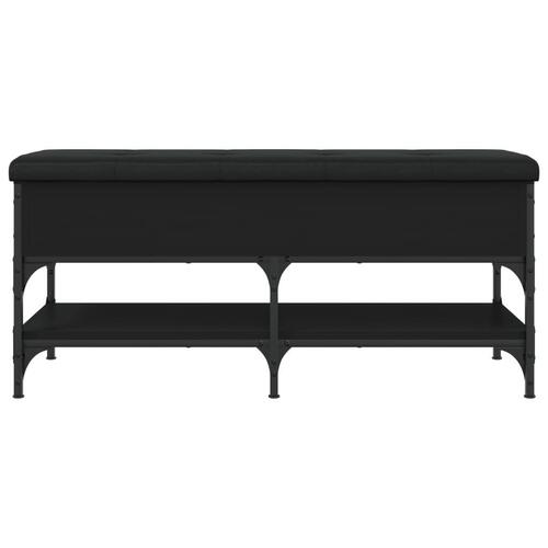 Skobænk 102x42x45 cm konstrueret træ sort