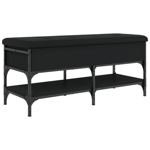 Skobænk 102x42x45 cm konstrueret træ sort