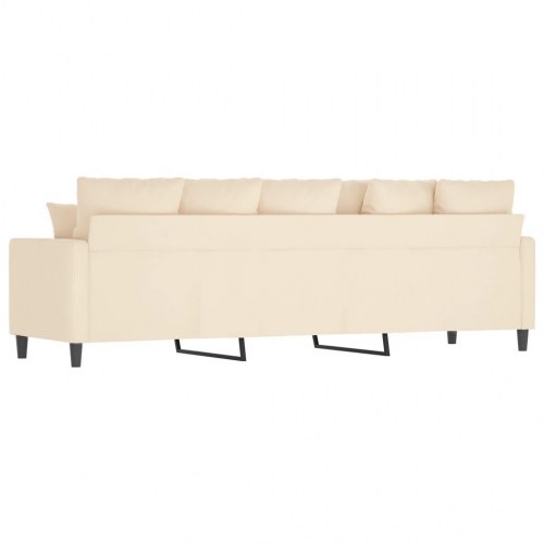 3-personers sofa 210 cm fløjl cremefarvet