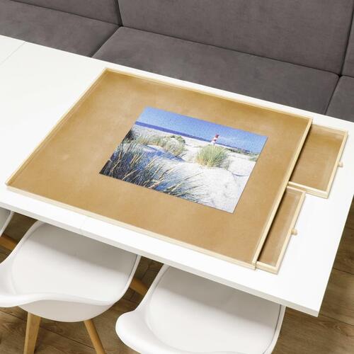HI puslespilsbord med 4 skuffer 90x67x4,5 cm træ
