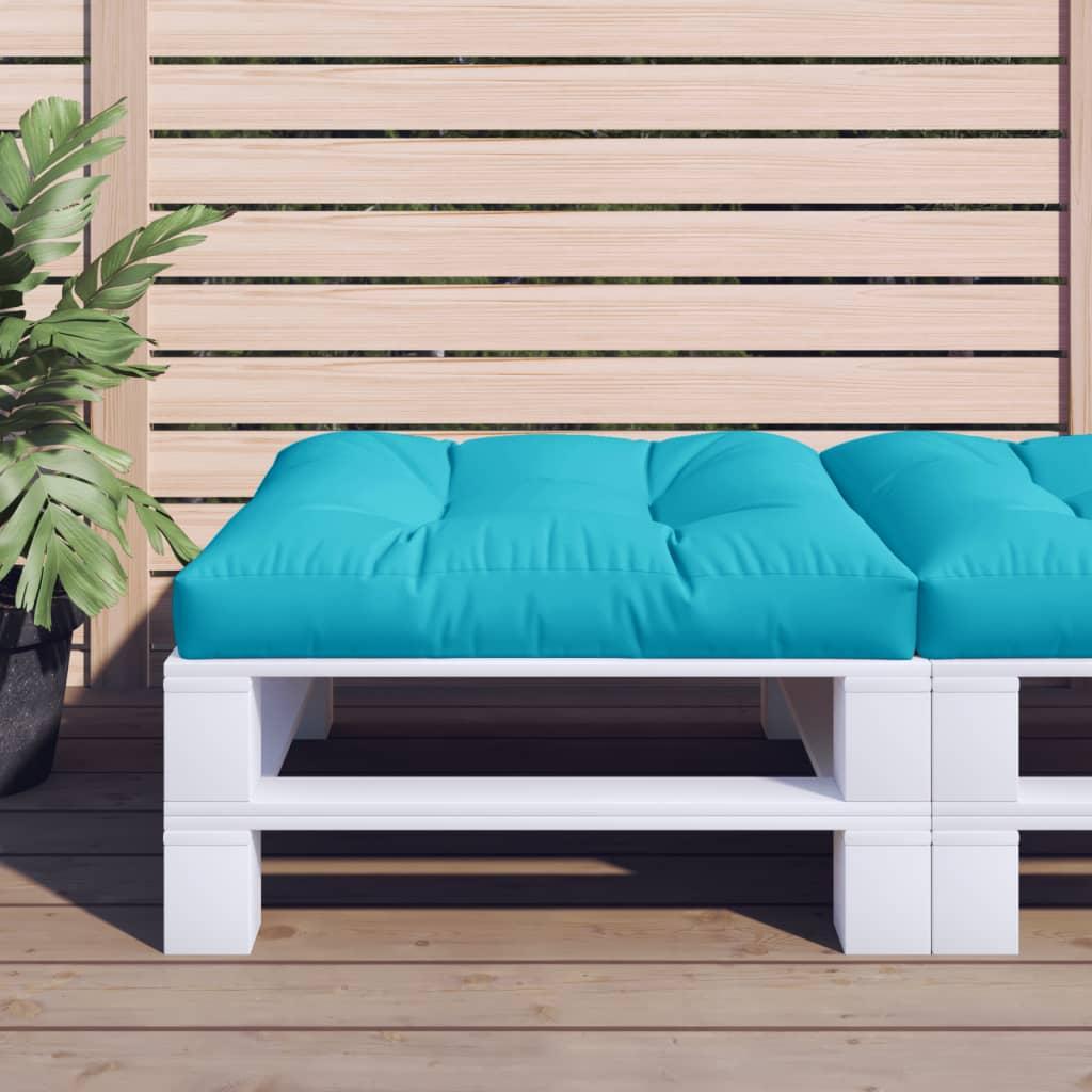 Pallehynde 80x80x12 cm stof turkis