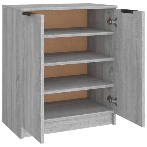 Skoskab 59x35x70 cm konstrueret træ grå sonoma-eg
