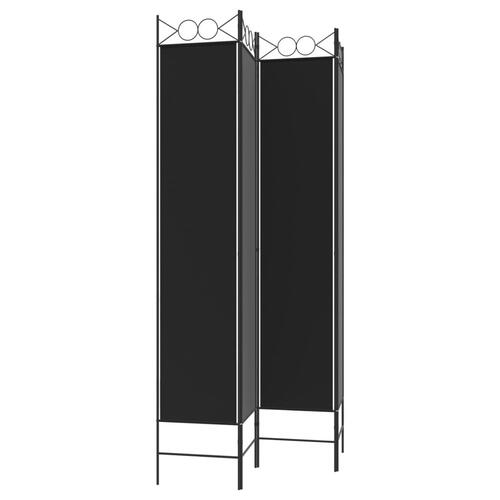 4-panels rumdeler 160x220 cm stof sort