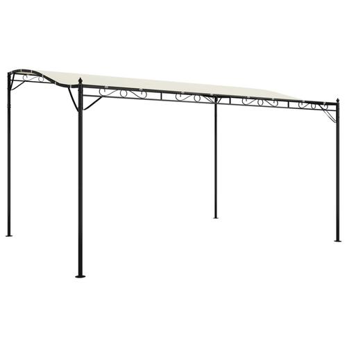 Baldakin 4x3 m 180 g/m² stof og stål cremefarvet