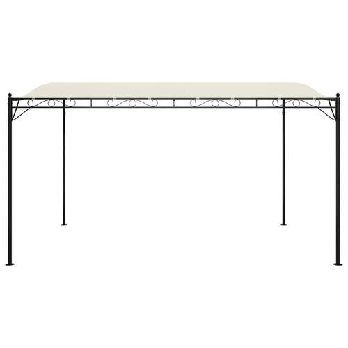 Baldakin 4x3 m 180 g/m² stof og stål cremefarvet