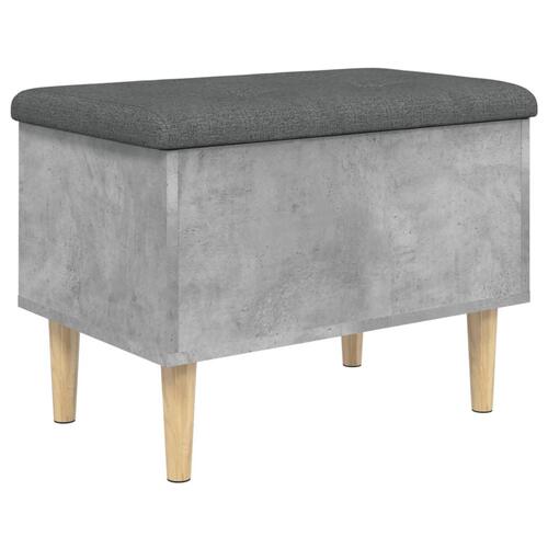 Skobænk 62x42x46 cm konstrueret træ betongrå